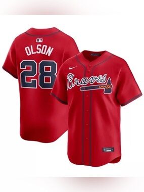 Nike Atlanta Braves Matt Olson #28 Red Jersey Men’s Medium NWT
